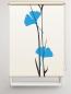 Preview: Rollo Ginkgo tone -blue, Motivrollo, Rollo mit Druck, Fotorollo, bedrucktes Rollo, Fensterrollo,verdunkelndes Rollo, Sonnenschutz Rollo